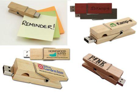 USB gỗ hình kẹp
