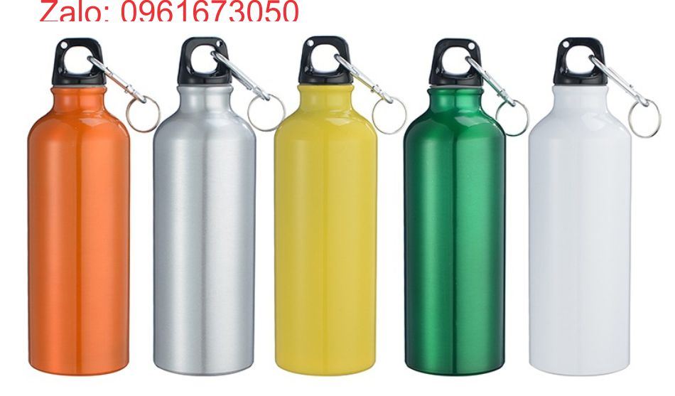Bình nước kim loại 500ml in logo khắc laser theo yêu cầu