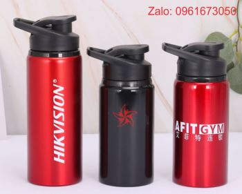 Bình nước nhôm kim loại in logo theo yêu cầu