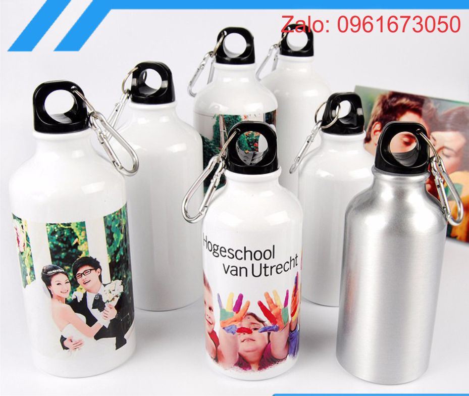 Bình nước thể thao kim loại sơn màu