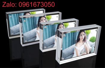 Khung ảnh mica để bàn in logo nhiều kích thước ảnh làm quà tặng khách hàng