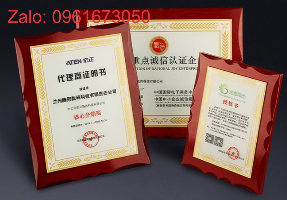 Kỷ niệm chương gỗ in logo giá tốt tại TPHCM