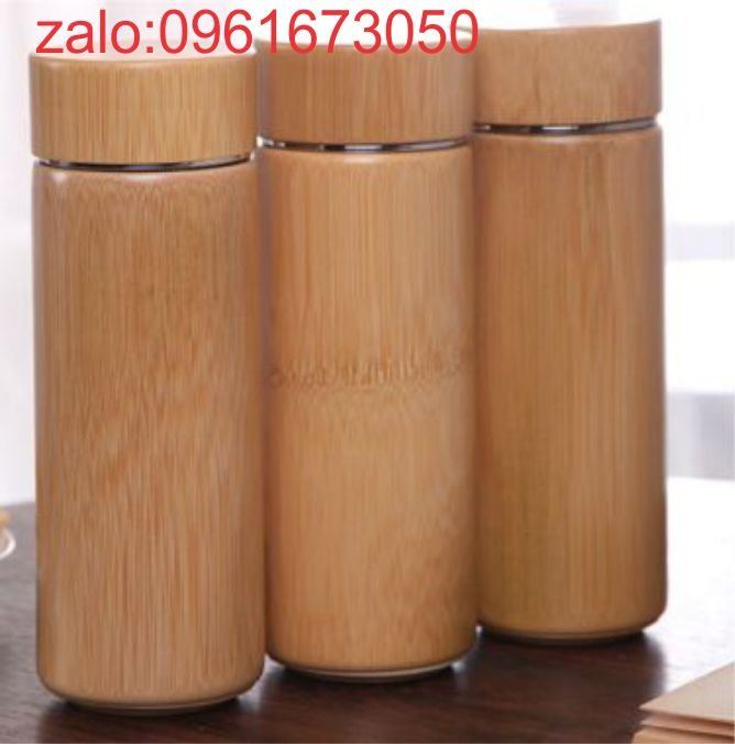 Bộ 3 Bình Giữ Nhiệt Vỏ Gỗ Khắc Chữ, Hình Ảnh Làm Quà Tặng Khách Hàng. Mã: Bvg 02