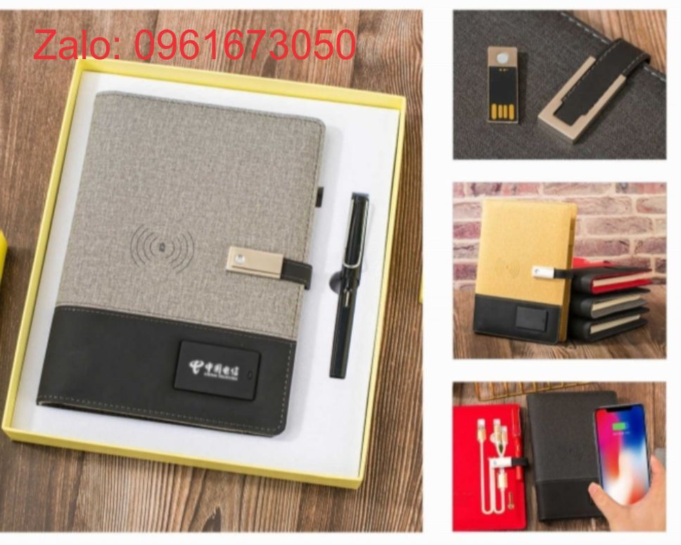 Sổ sạc dự phòng giá rẻ in logo tại TP.HCM