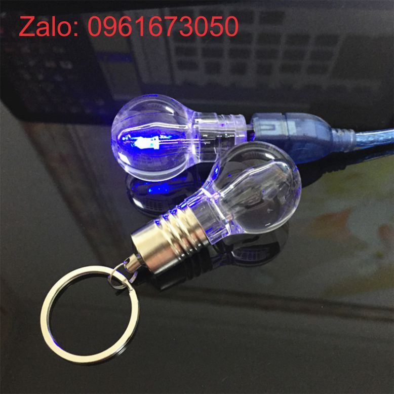 Usb bằng pha lê hình bóng đèn có đèn led độc đáo mẫu mới về hàng độc làm quà tặng sự kiện
