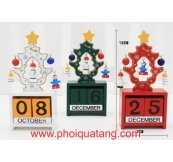 Lịch Gỗ Trang Trí Phong Cách Giáng Sinh Có 2 Xúc Xắc. Mã: Lg 40