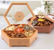 Xưởng Sản Xuất Hộp Gỗ Đựng Bánh Mứt Khắc Laser Logo. Mã : Hgc 18