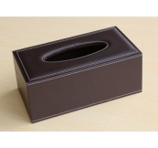 Hộp Đựng Khăn Giấy Bọc Da Nâu Cao Cấp Sản Xuất Theo Yêu Cầu. Mã: Lt  10