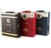 Hộp Da Đựng Rượu Vang 2 Chai In Logo Theo Yêu Cầu. Mã: Hrd2 - 28