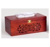 Hộp Gỗ Gõ Đỏ Đựng Khăn Giấy Cắt Hoa Văn. Mã Hk 06. Số Lượng Từ 10C