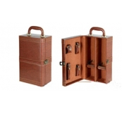 Hộp Rượu Vang Bằng Da 2 Chai Sản Xuất Theo Yêu Cầu. Sl Từ 50H. Mã Hrd2-15