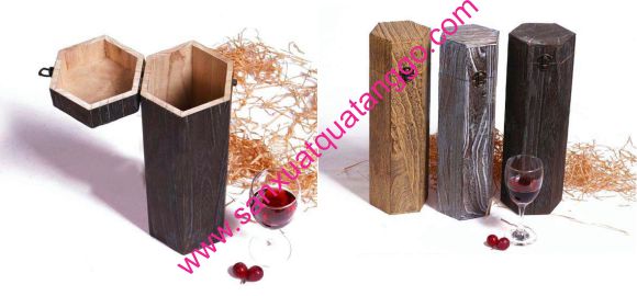Hộp Gỗ Hình Trụ Sơn Đen